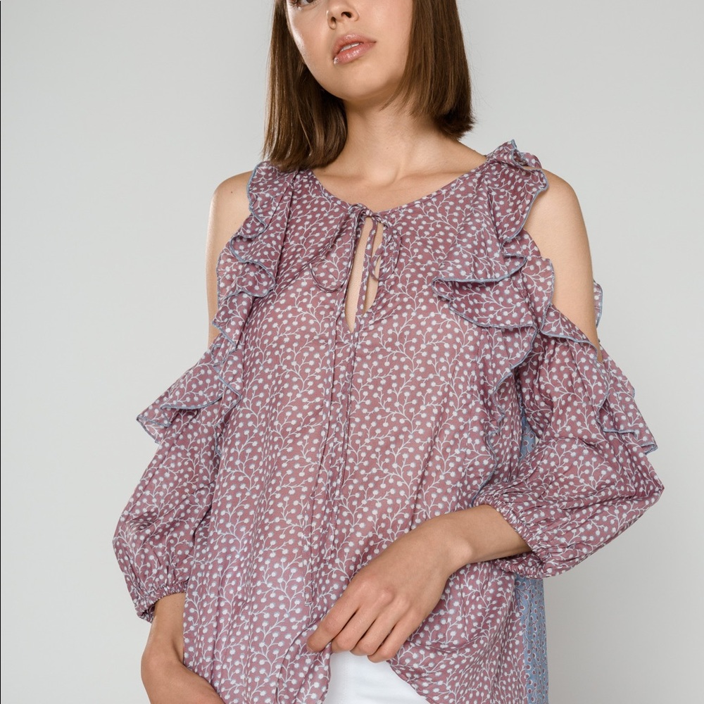 French Connection Elao Top Cold Shoulder NWT NEW - Picture 2 of 3